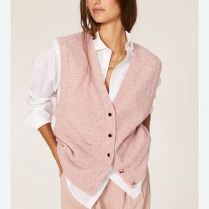 Fuzzy Knit Slip Over Pink Women's Sweater Vest Scotch and Soda